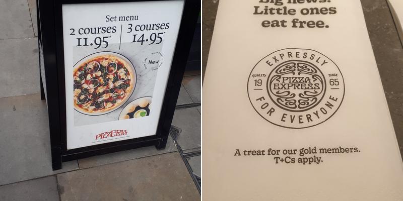 Pizza Express Menu