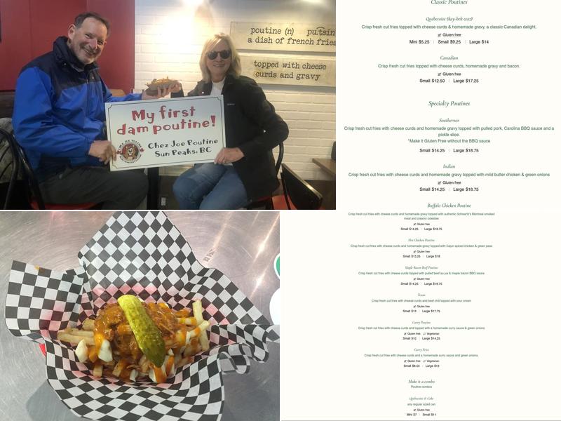 Chez Joe Poutine Menu