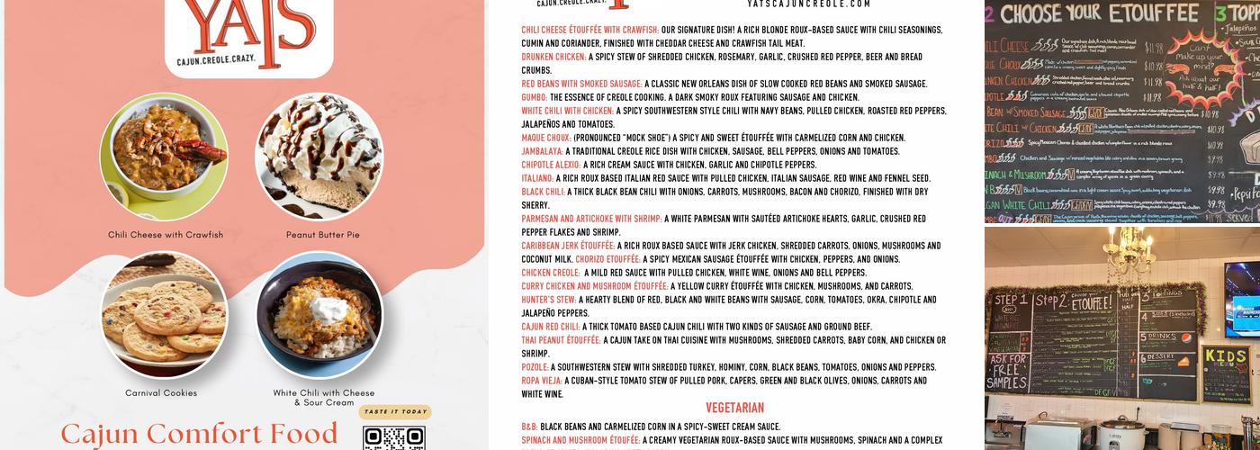 Yats Menu