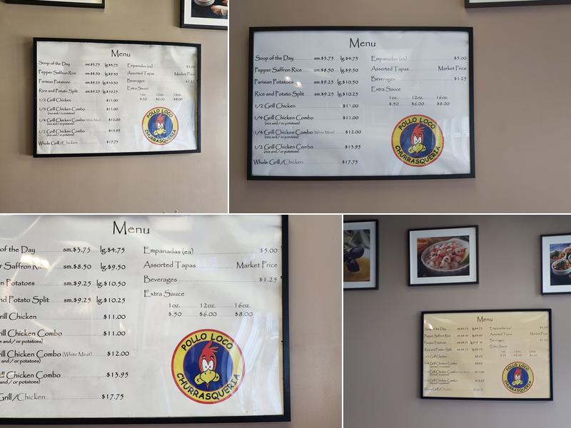 Pollo Loco Churrasqueria Menu