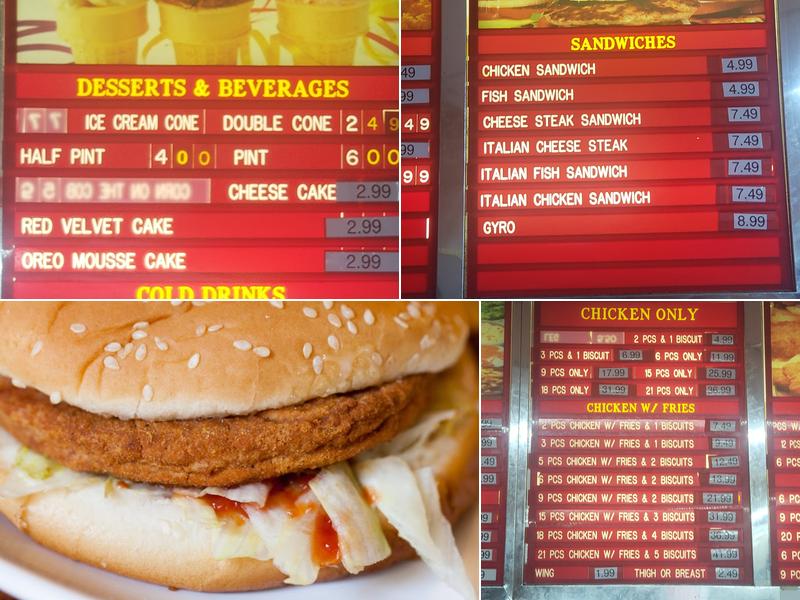 Hollywood Fried Chicken Menu