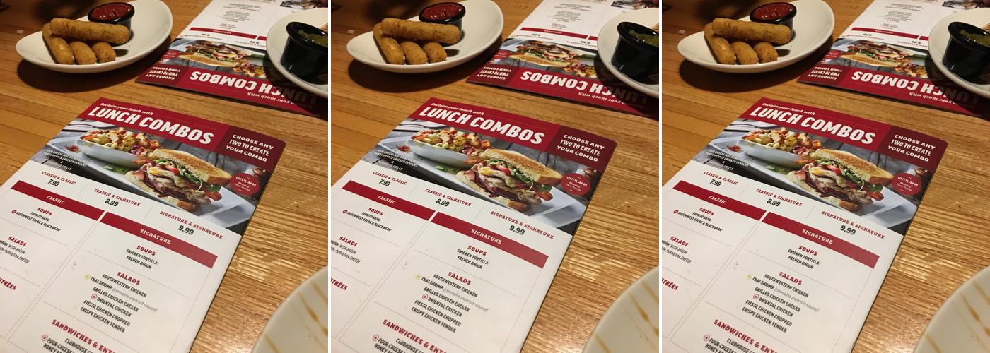 Applebee's Grill + Bar Menu