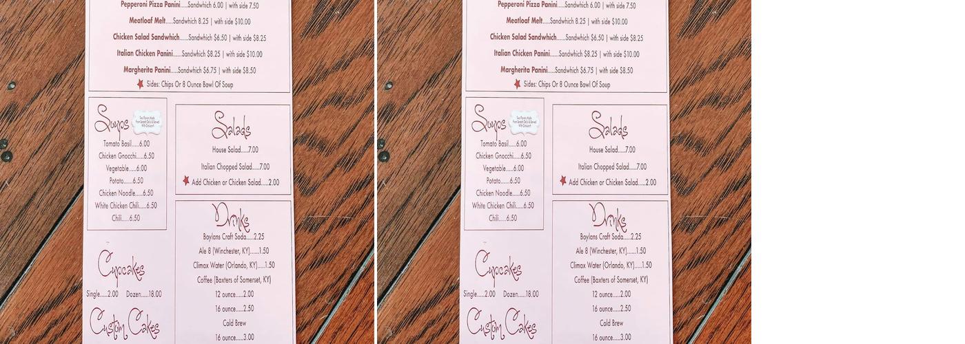 Brandi's Bakery and Bistro LLC Menu