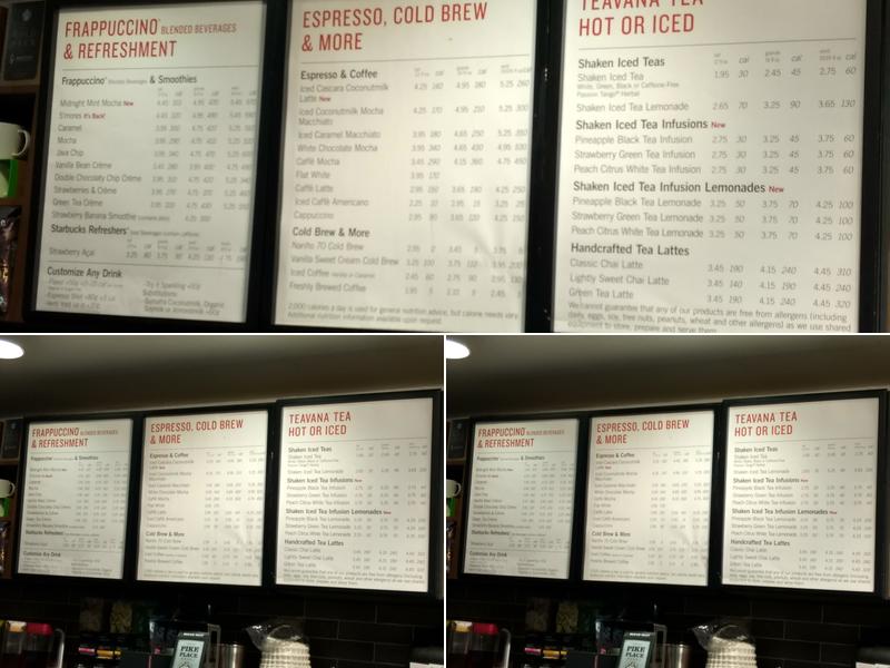 Starbucks Menu