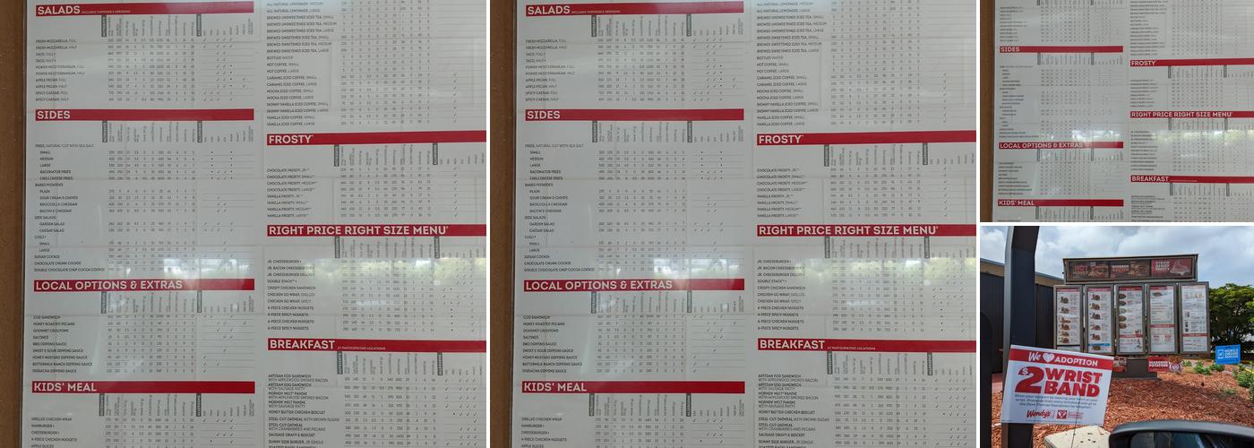 Wendy's Menu