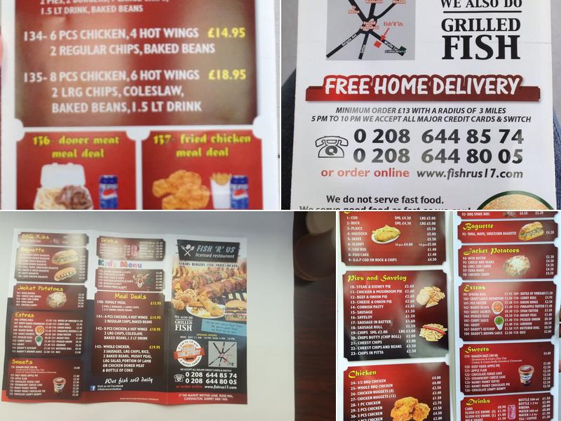 Fish R Us - Carshalton Menu