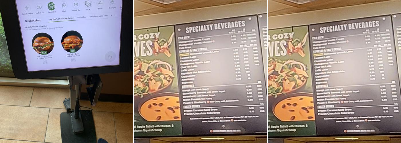Panera Bread Menu