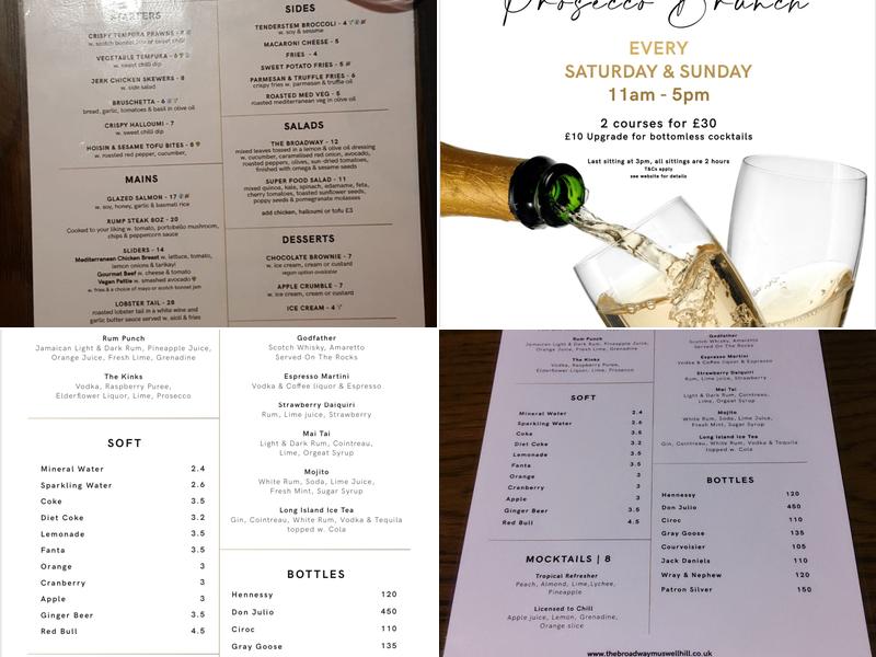 The Broadway Muswell Hill Menu