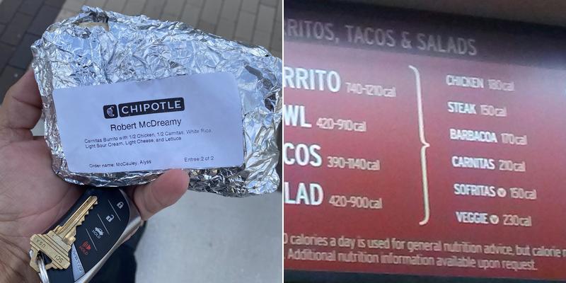 Chipotle Mexican Grill Menu