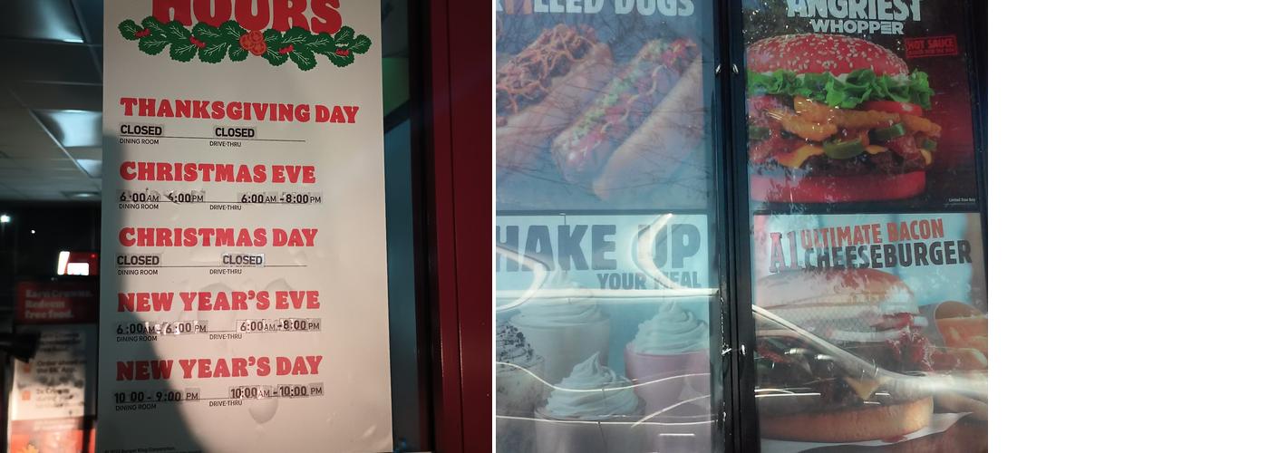 Burger King Menu
