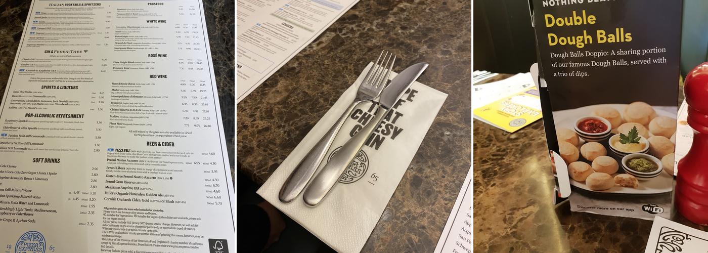 Pizza Express Menu