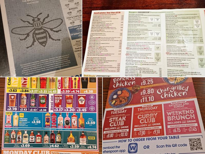 The Waterhouse - JD Wetherspoon Menu