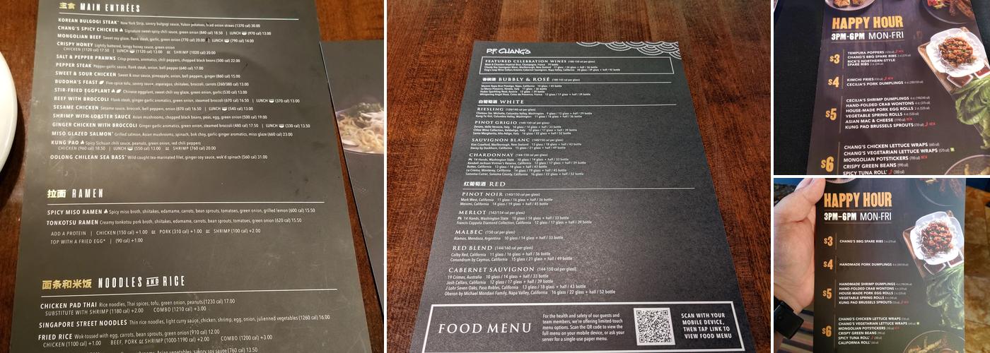 P.F. Chang's Menu