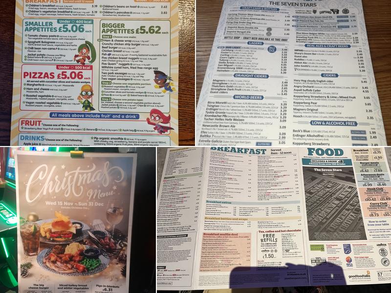 The Seven Stars - JD Wetherspoon Menu