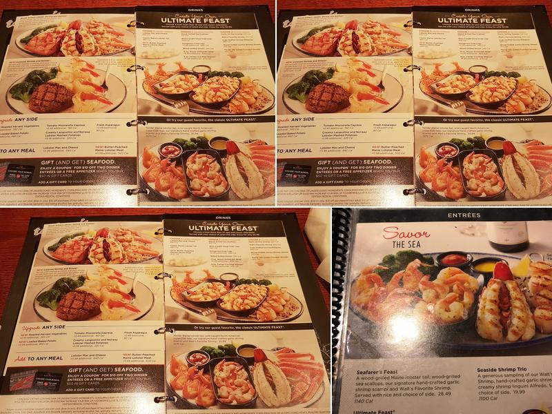 Red Lobster Menu