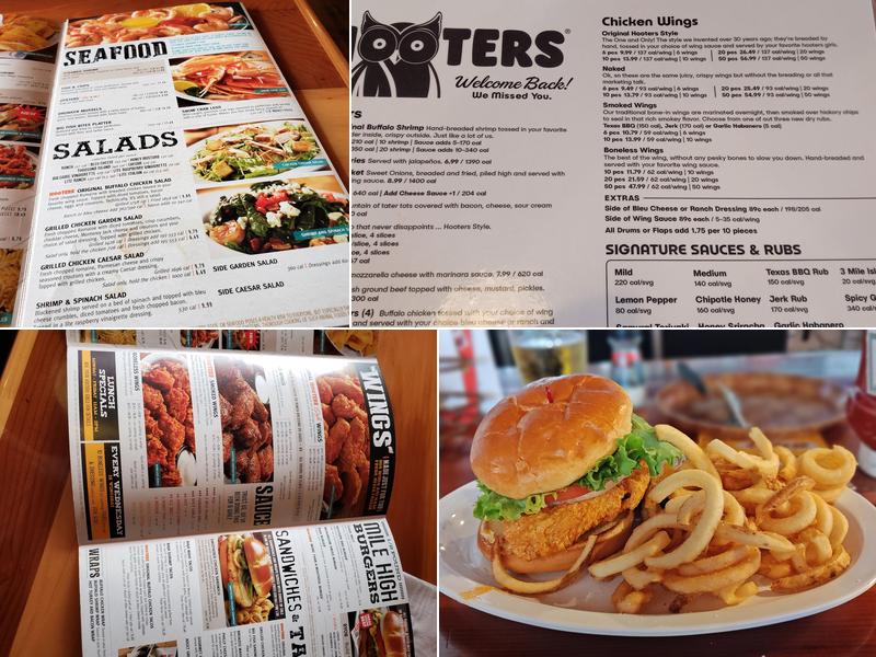 Hooters Menu