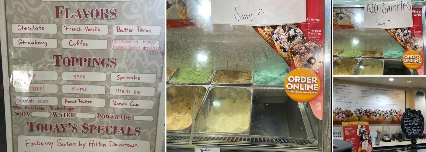 Cold Stone Creamery Menu