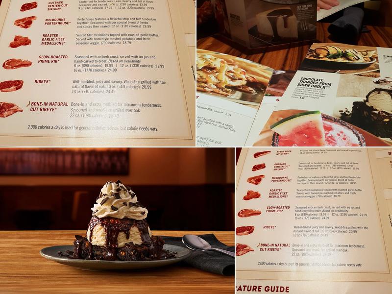 Outback Steakhouse Menu