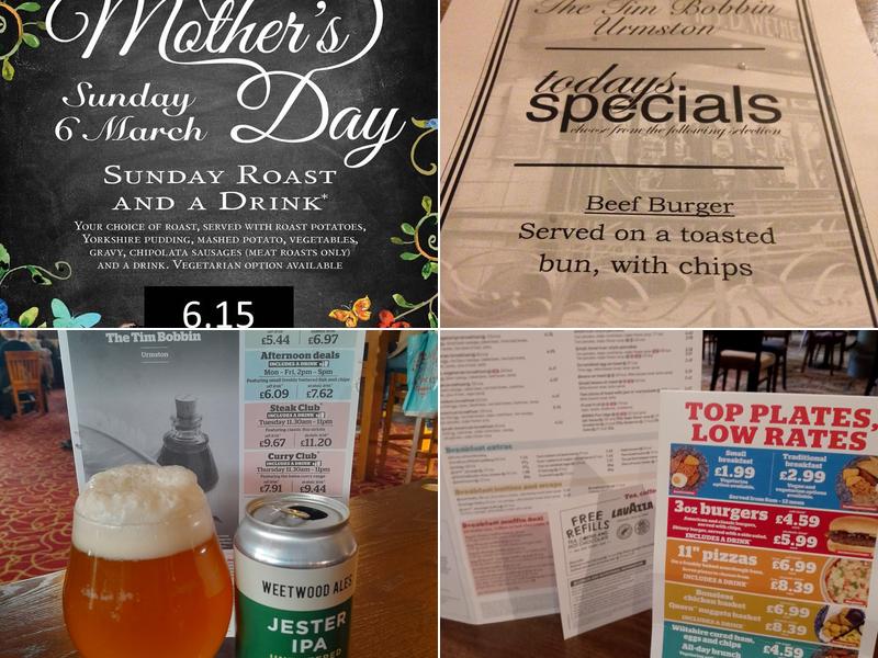 The Tim Bobbin - JD Wetherspoon Menu