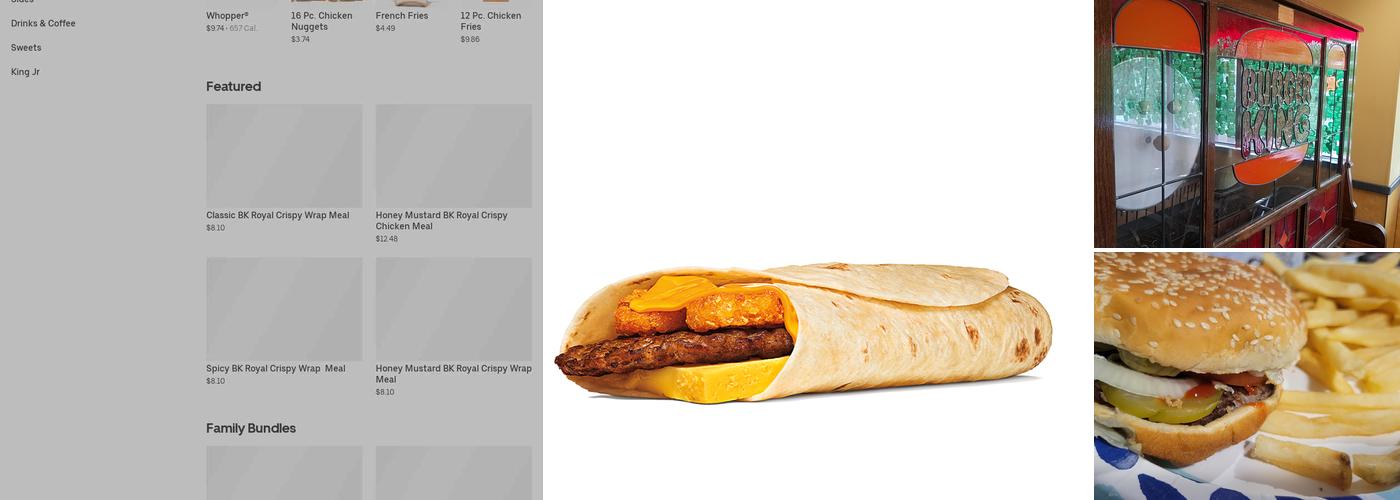 Burger King Menu