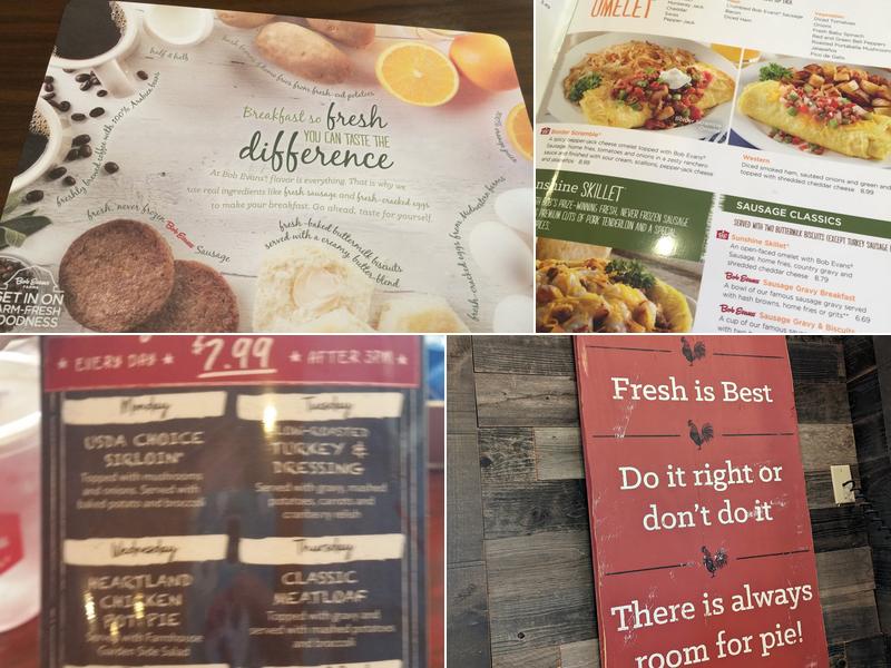 Bob Evans Menu