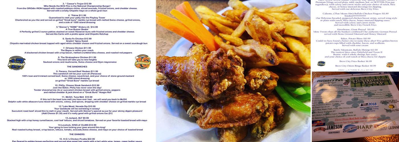 Steiner's Pub Menu