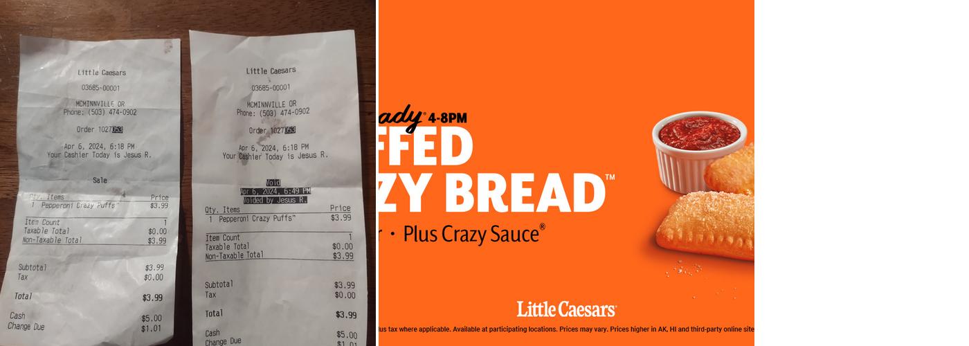 Little Caesars Pizza Menu