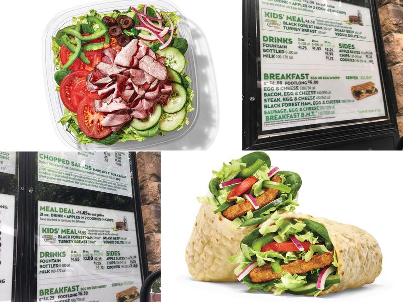 Subway Menu