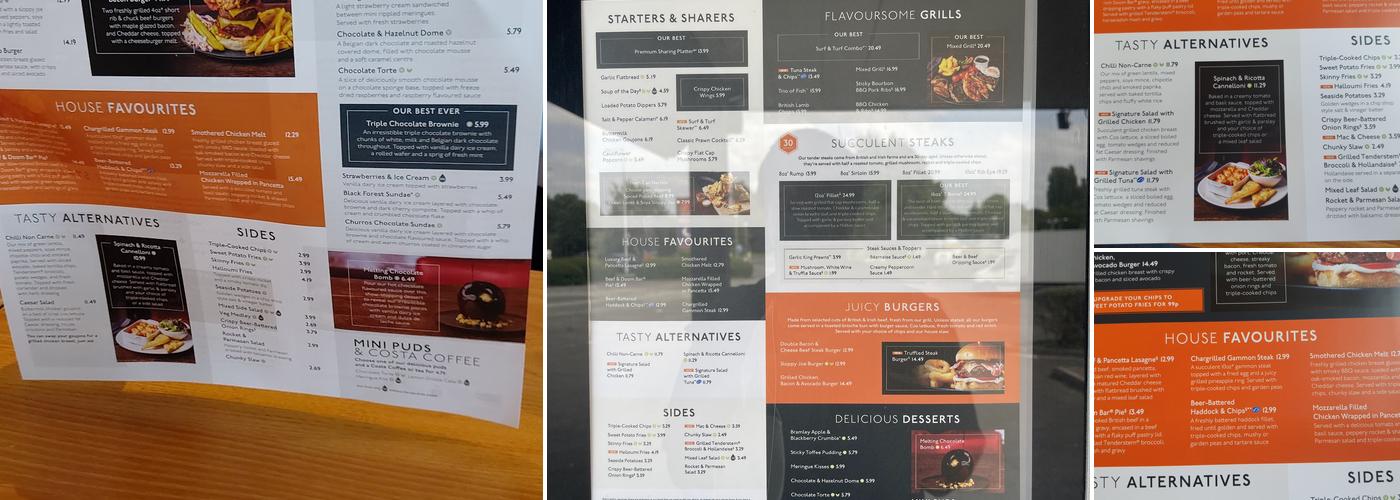 Heald Green Beefeater Menu