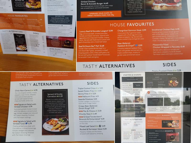 Heald Green Beefeater Menu