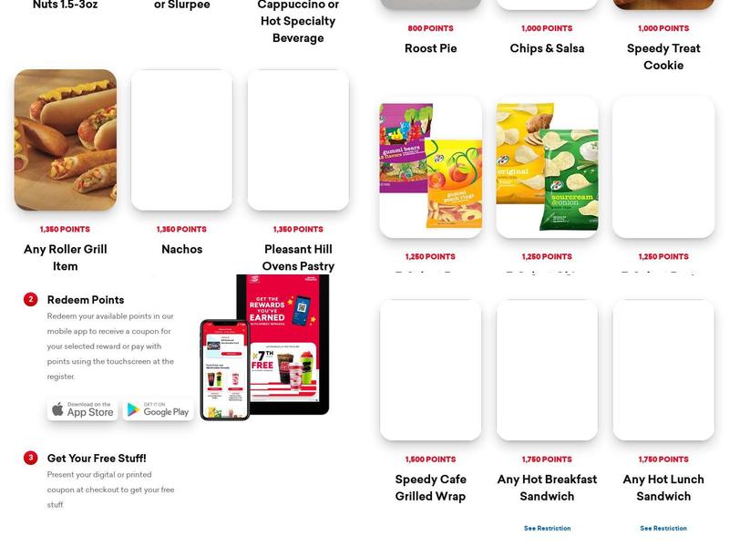 Speedway Menu