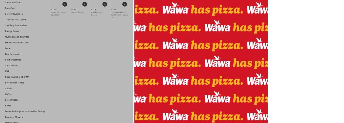 Wawa Menu