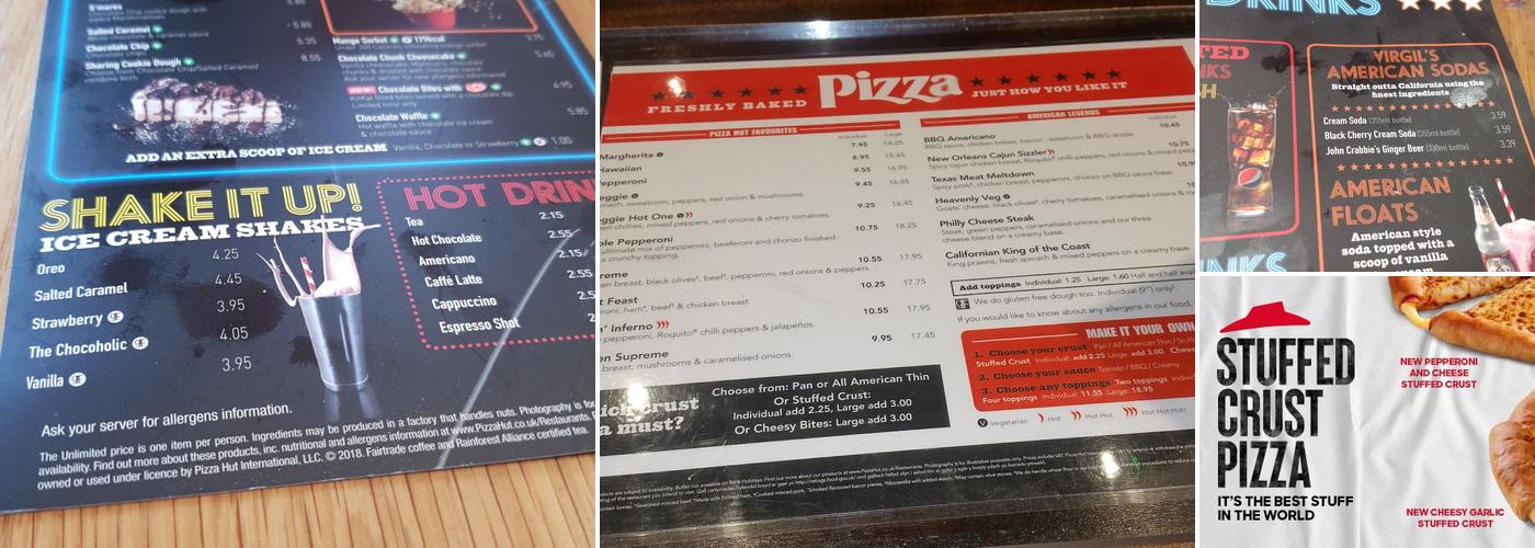Pizza Hut Restaurants Menu