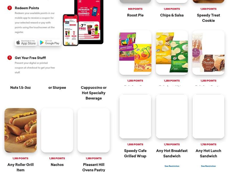 Speedway Menu
