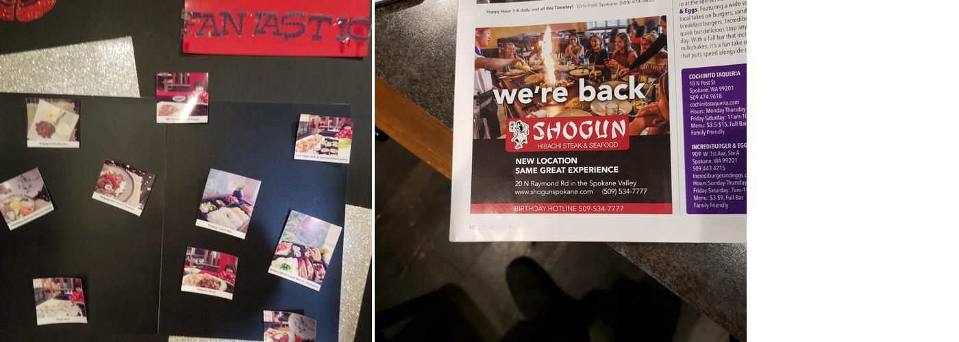 Shogun Restaurant Menu