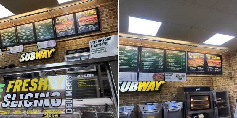Subway Menu