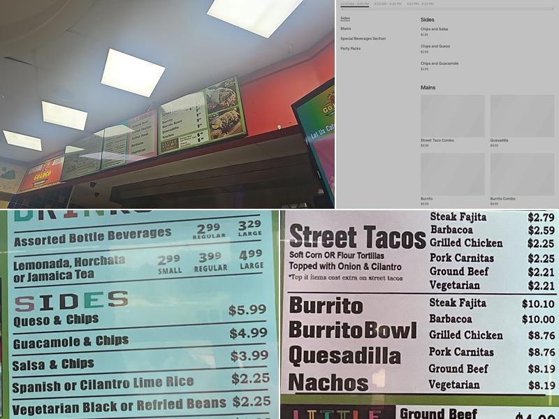 Go Loco Street Tacos & Burritos Menu
