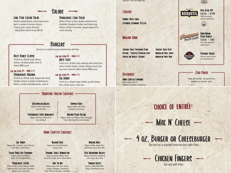 Billy Bones BBQ Menu