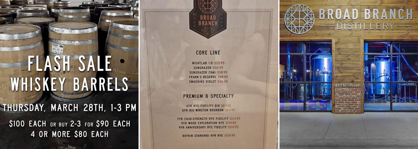 Broad Branch Distillery Menu
