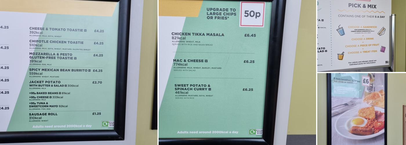 ASDA Cafe Menu