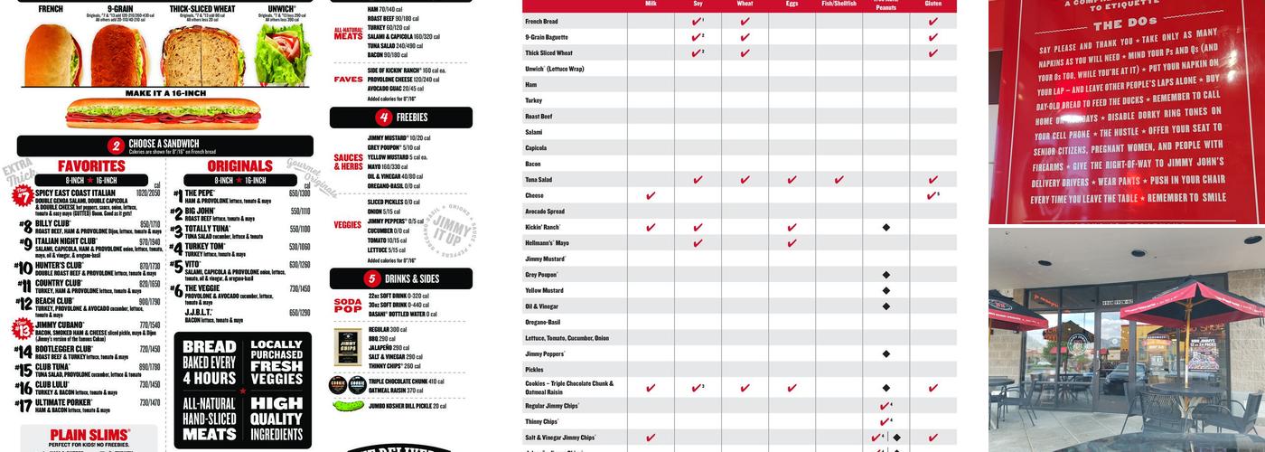 Jimmy John's Menu