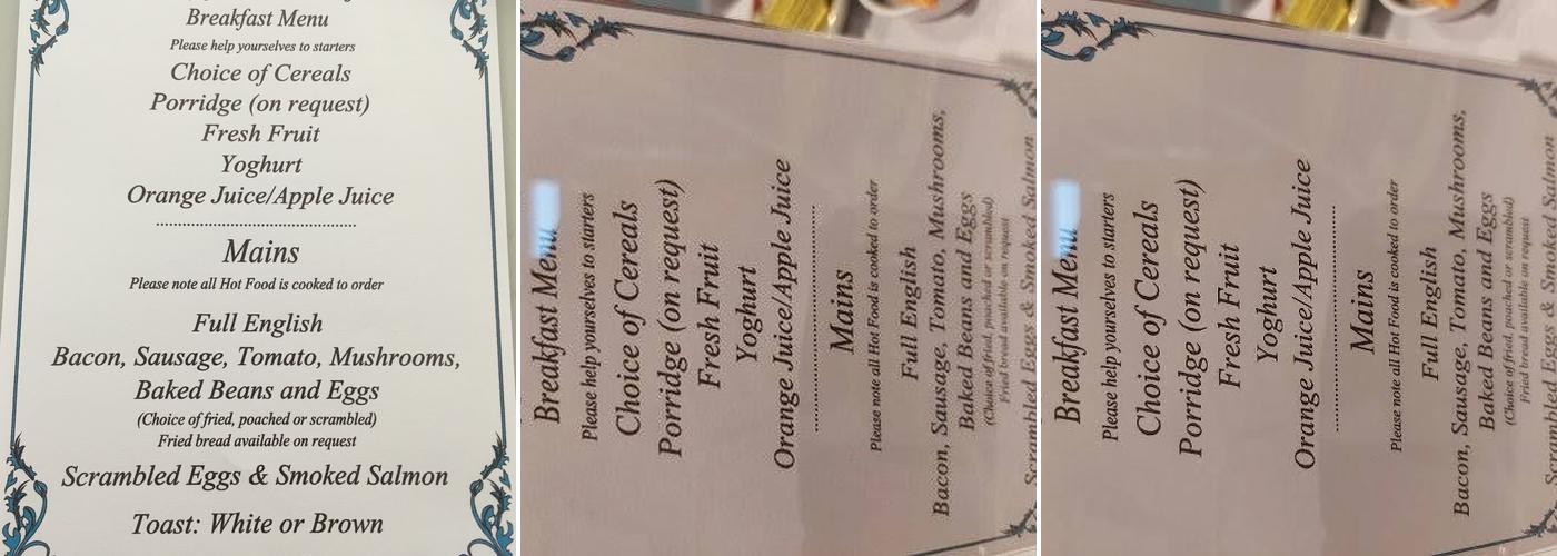Loggans Lodge Menu