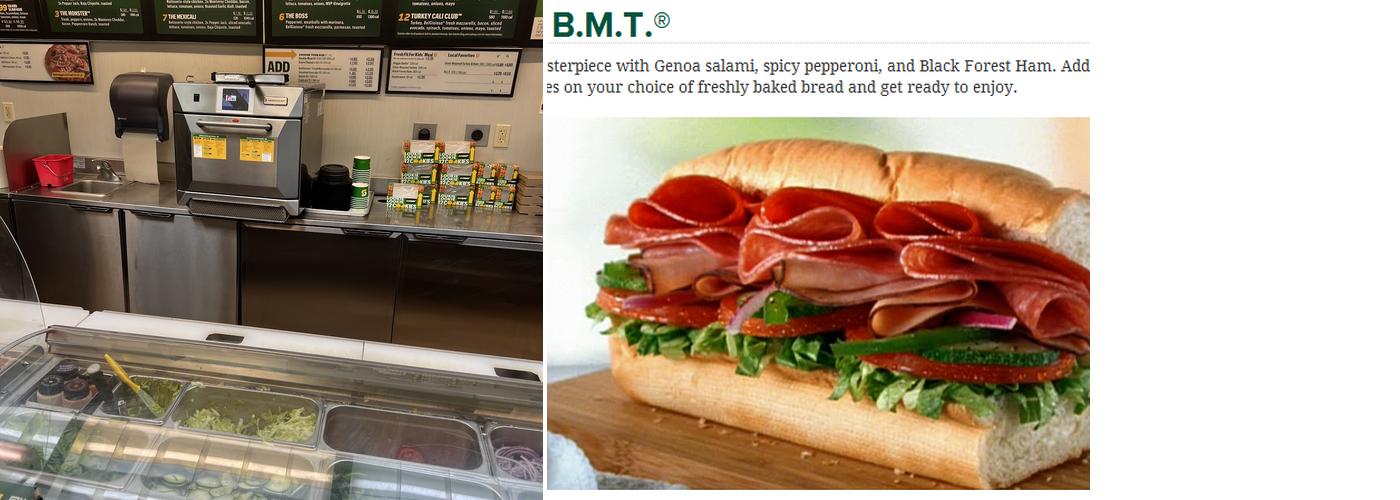 Subway Menu
