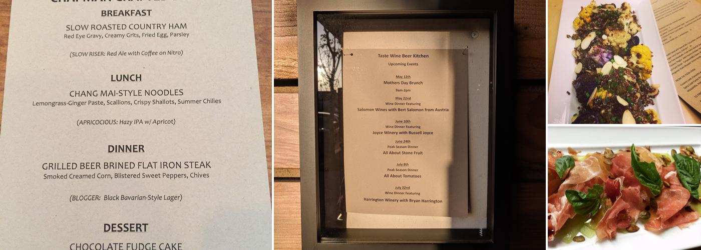 Taste wine-beer-kitchen Menu