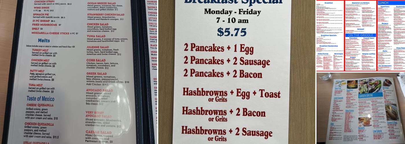 Ocean Breeze Menu