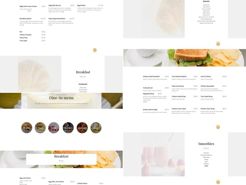 Passion Bakery Cafe Menu