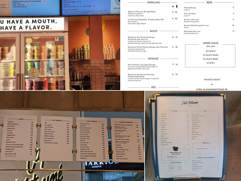 Café Kitsuné West Village Menu