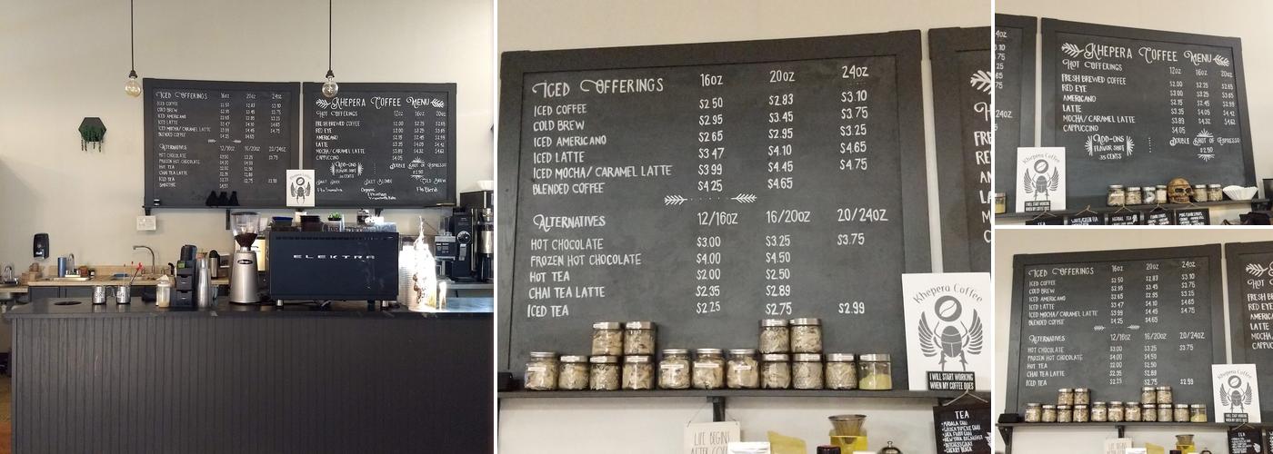 Khepera Coffee Menu