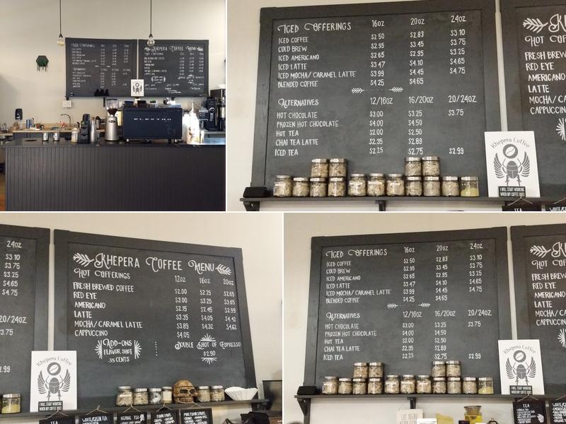 Khepera Coffee Menu