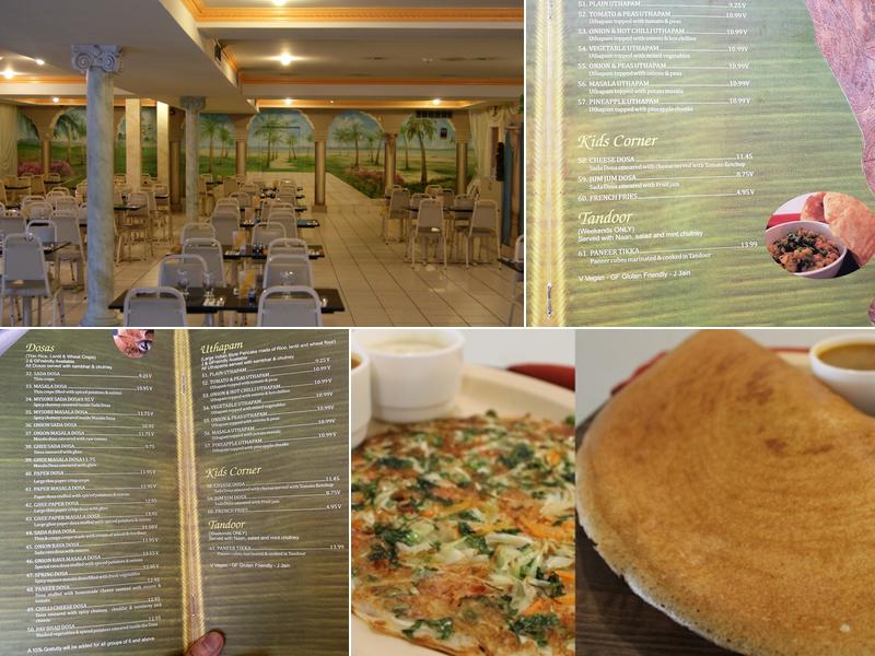 The Udupi Palace Menu